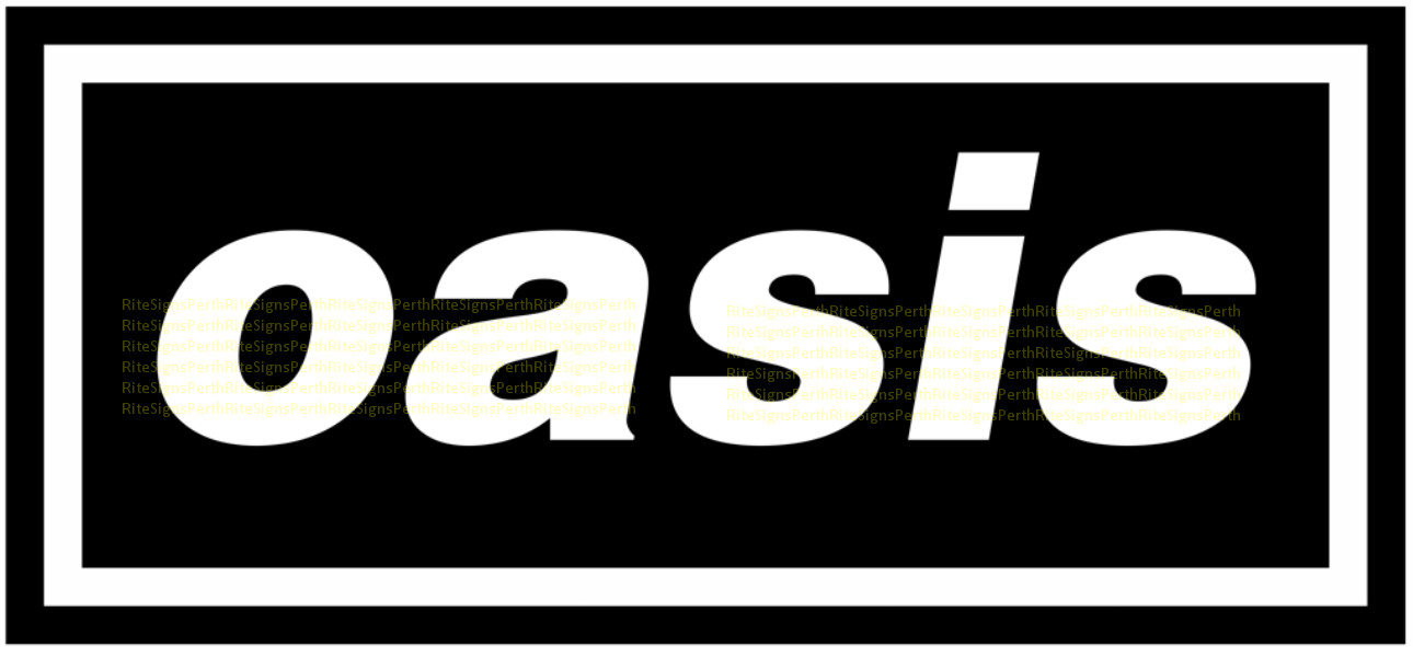 Oasis Sticker 120mm length | toolbox, car window, laptop Set of 2