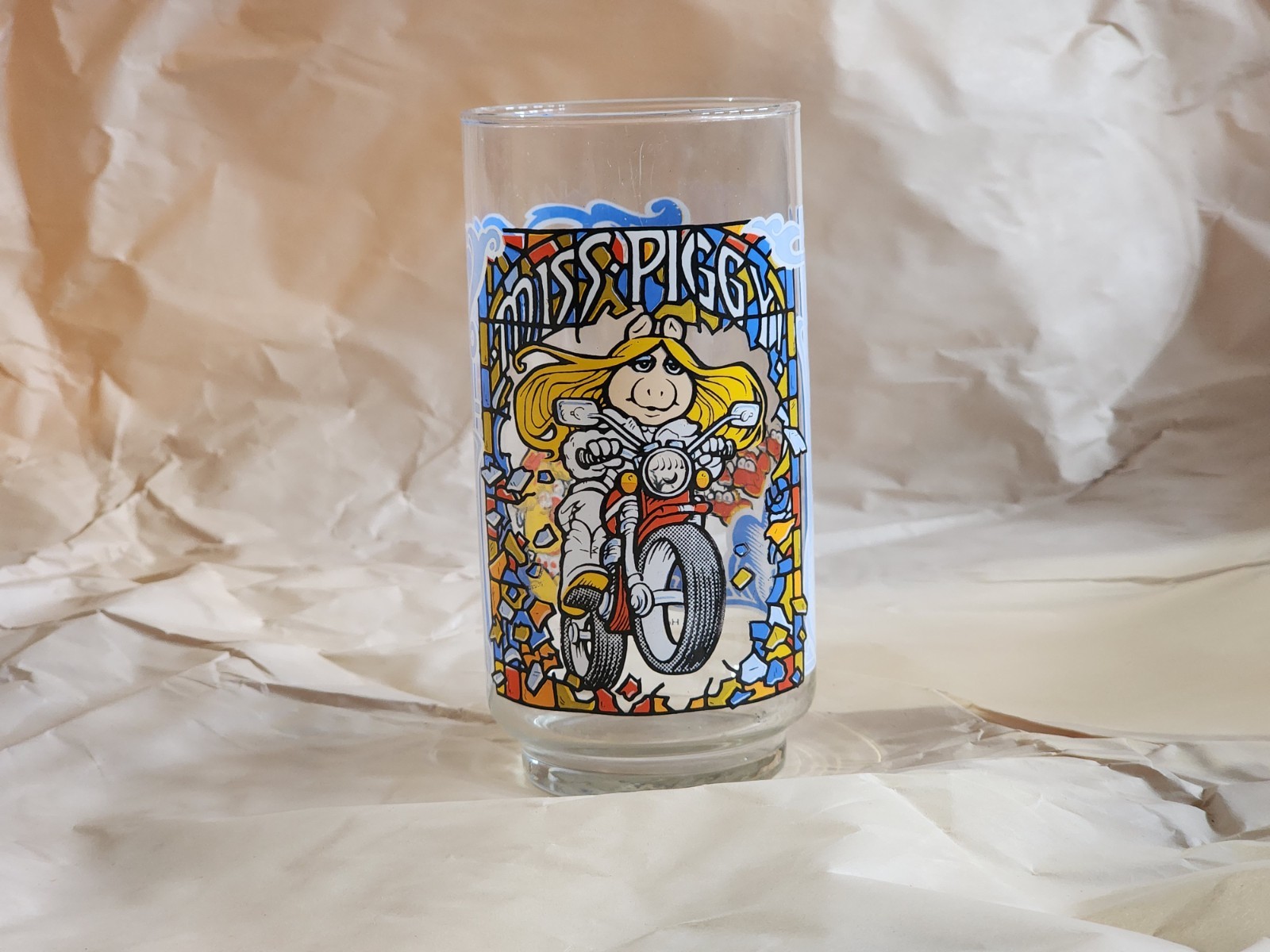 1981 Great Muppet Caper Movie beverage glass - Miss Piggy
