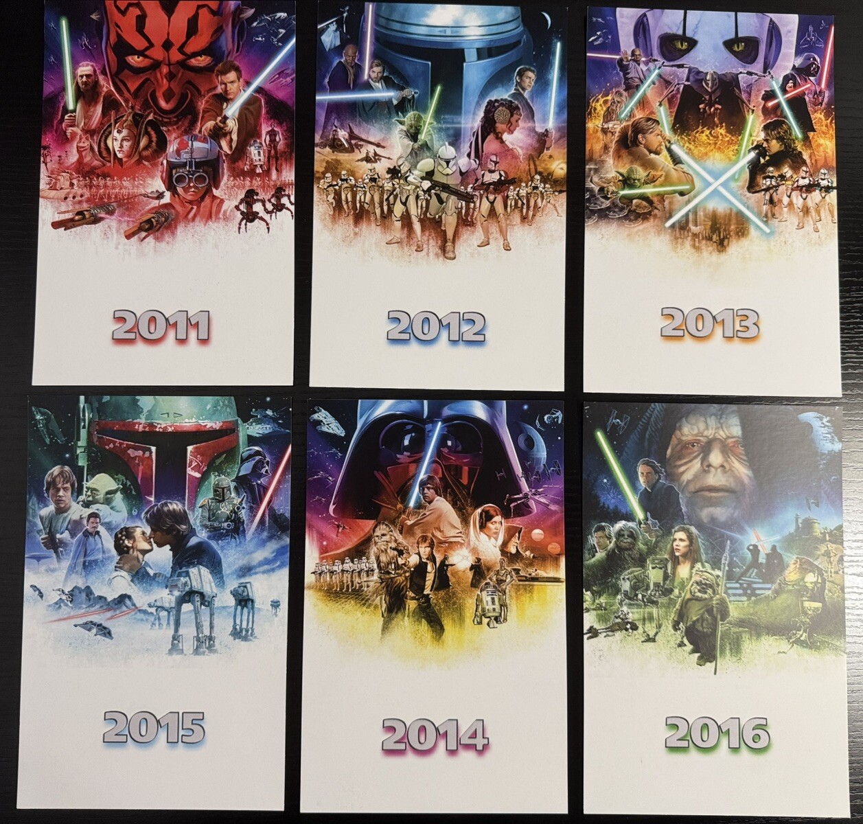 Star Wars™ Unreleased 3D EXCLUSIVE Poster Cards ( Episodes I-VI ) Set