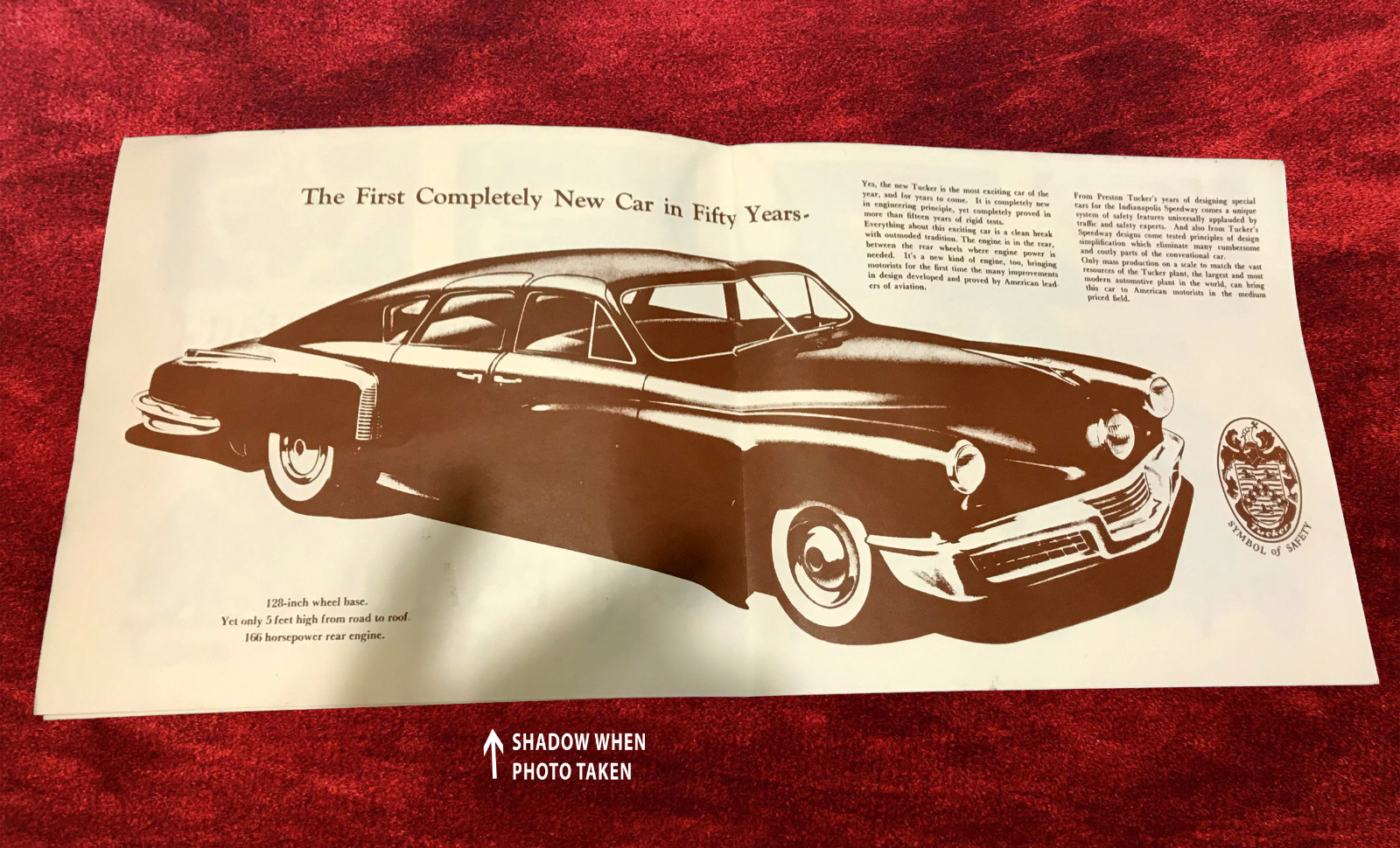 The Tucker '48 Motor Car Sales Brochure The 1st Completely New Car In 50 Years