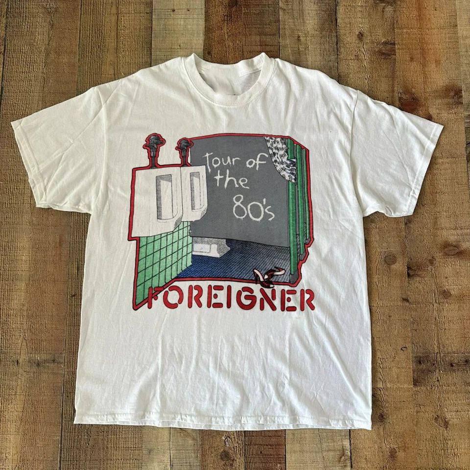 Vintage Foreigner Tour Of The 80s T-shirt S to 5XL