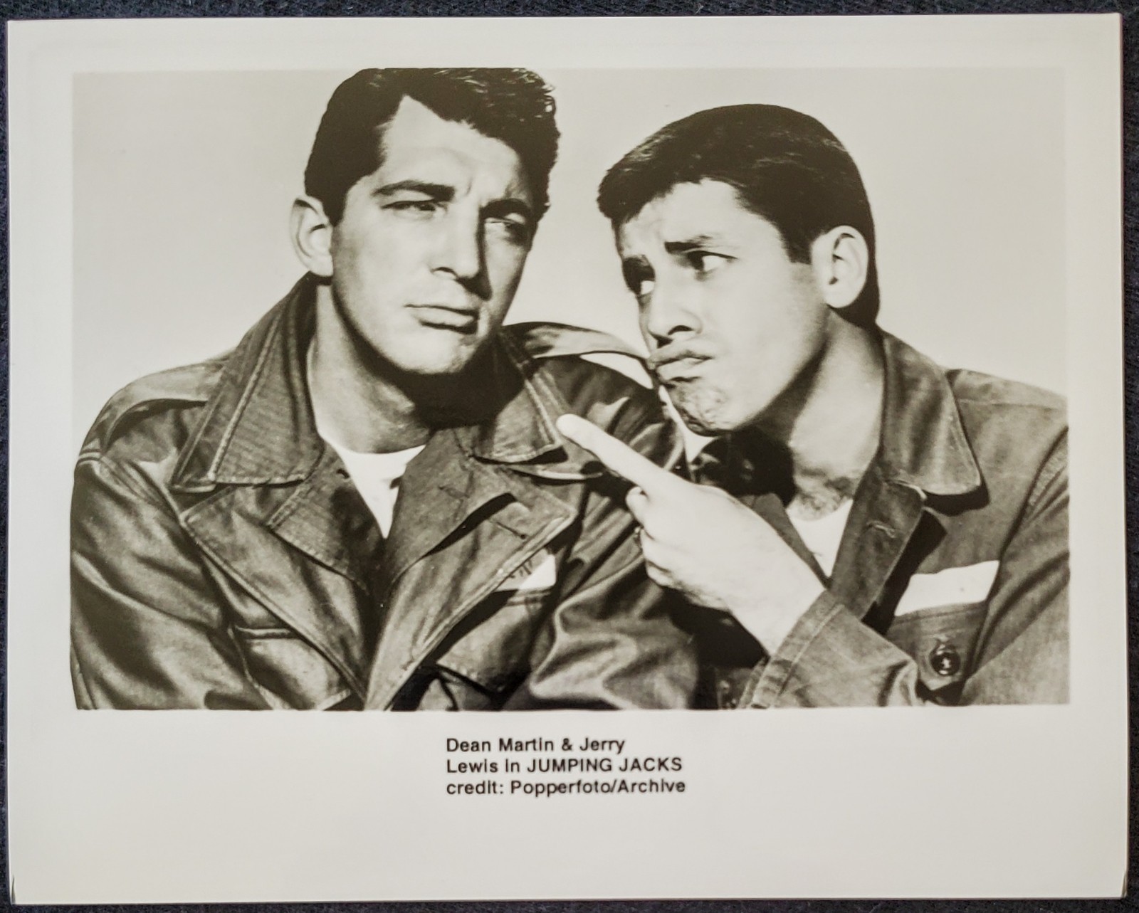 1952 Dean Martin Jerry Lewis Jumping Jacks Archive 1990s 4x5 Proof Photo