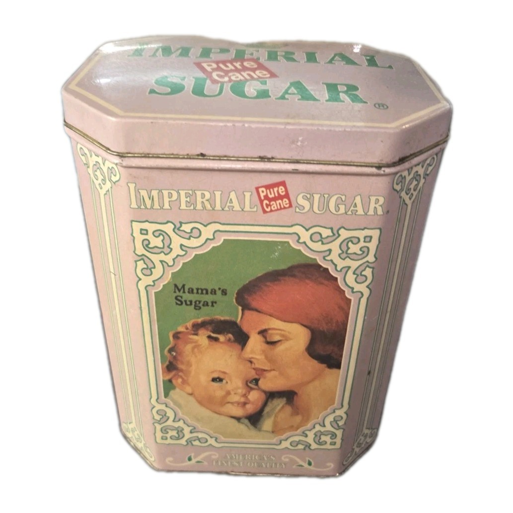 Vintage BRISTOLWARE Imperial Pure Cane Sugar Mama's Sugar Tin