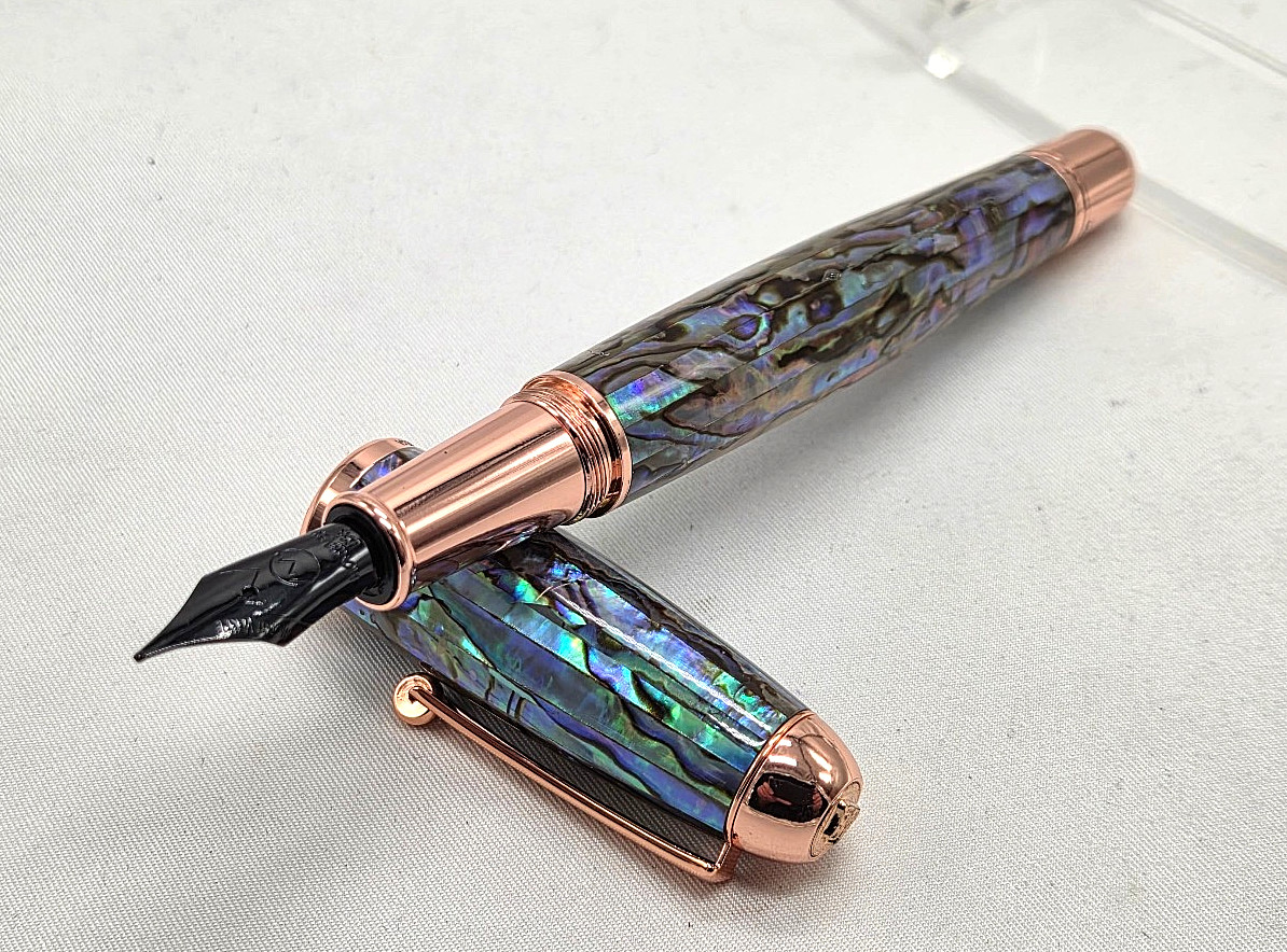 MONTEVERDE USA Super Mega Abalone Lim.Ed.Rosegold Trim Fountain Pen Fine Nib