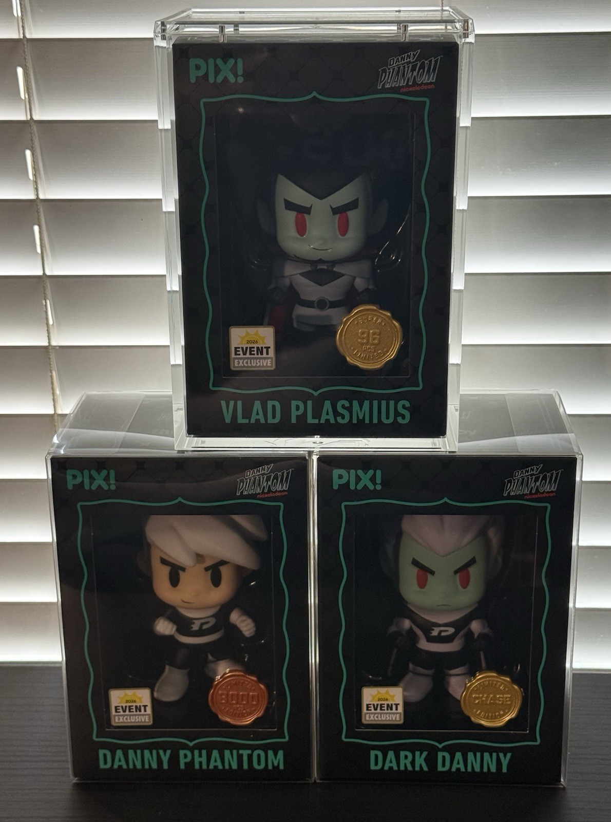 Thrilljoy PIX Danny Phantom Complete Set of 3 (Hero, Chase, and Super)