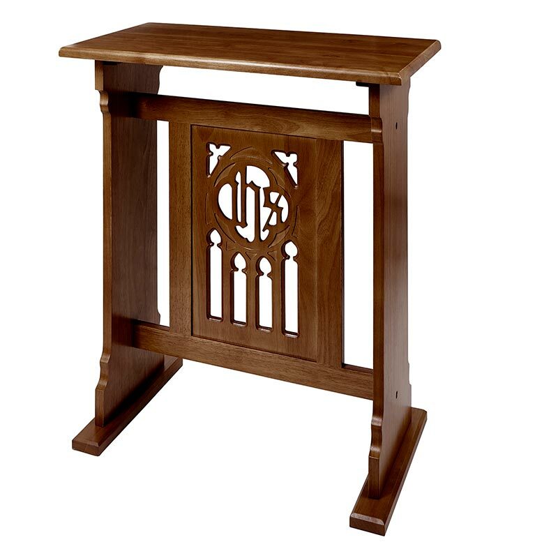 Walnut Stain Credence Table Maple Hardwood Florentine Collection 