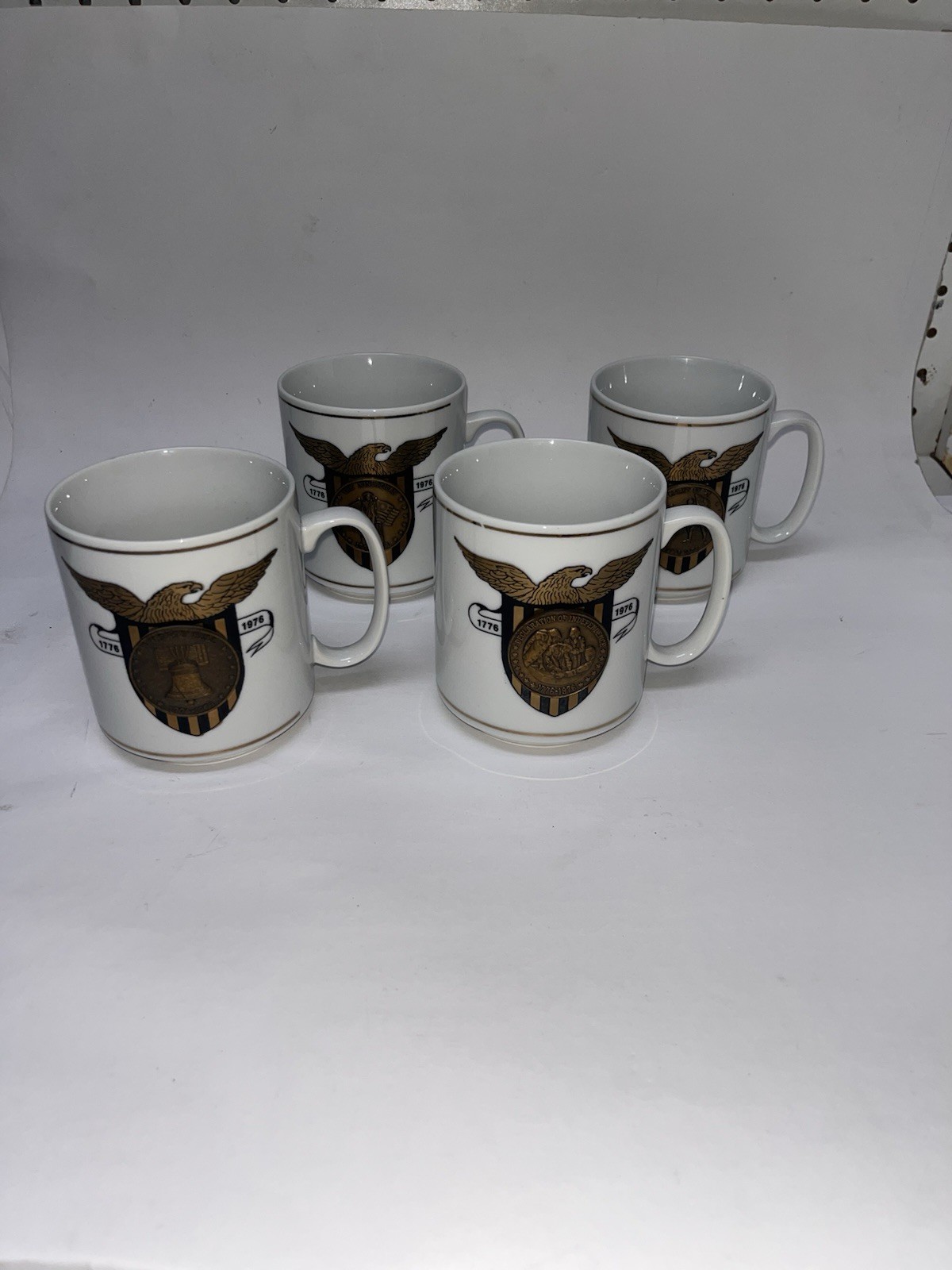 1776-1976 Bicentennial Commemorative Vintage Coffee Mug Set Of Four