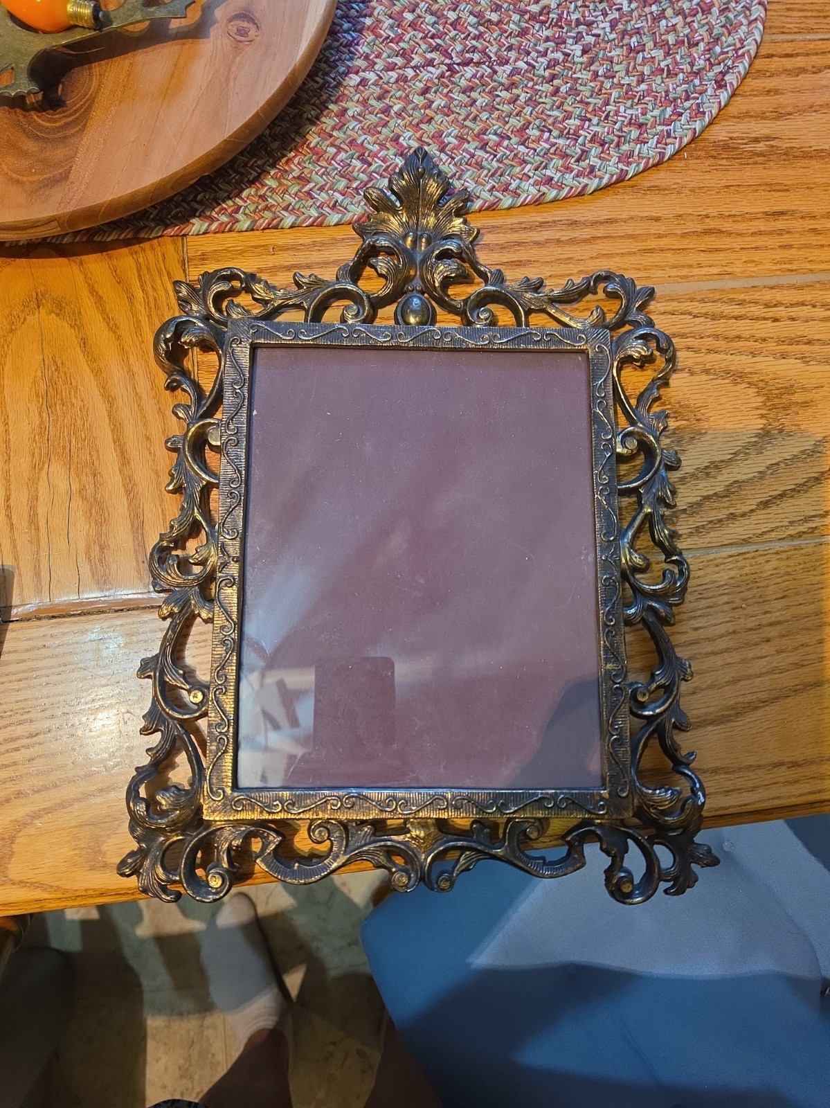 Vintage Rococo Style Scrolly Picture Frame Brass for a Photograph Large...