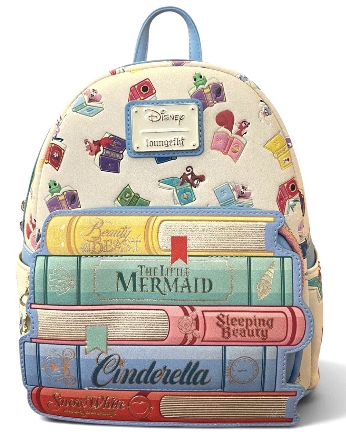 Loungefly Disney Princess Classic Books and Sidekicks Mini Backpack