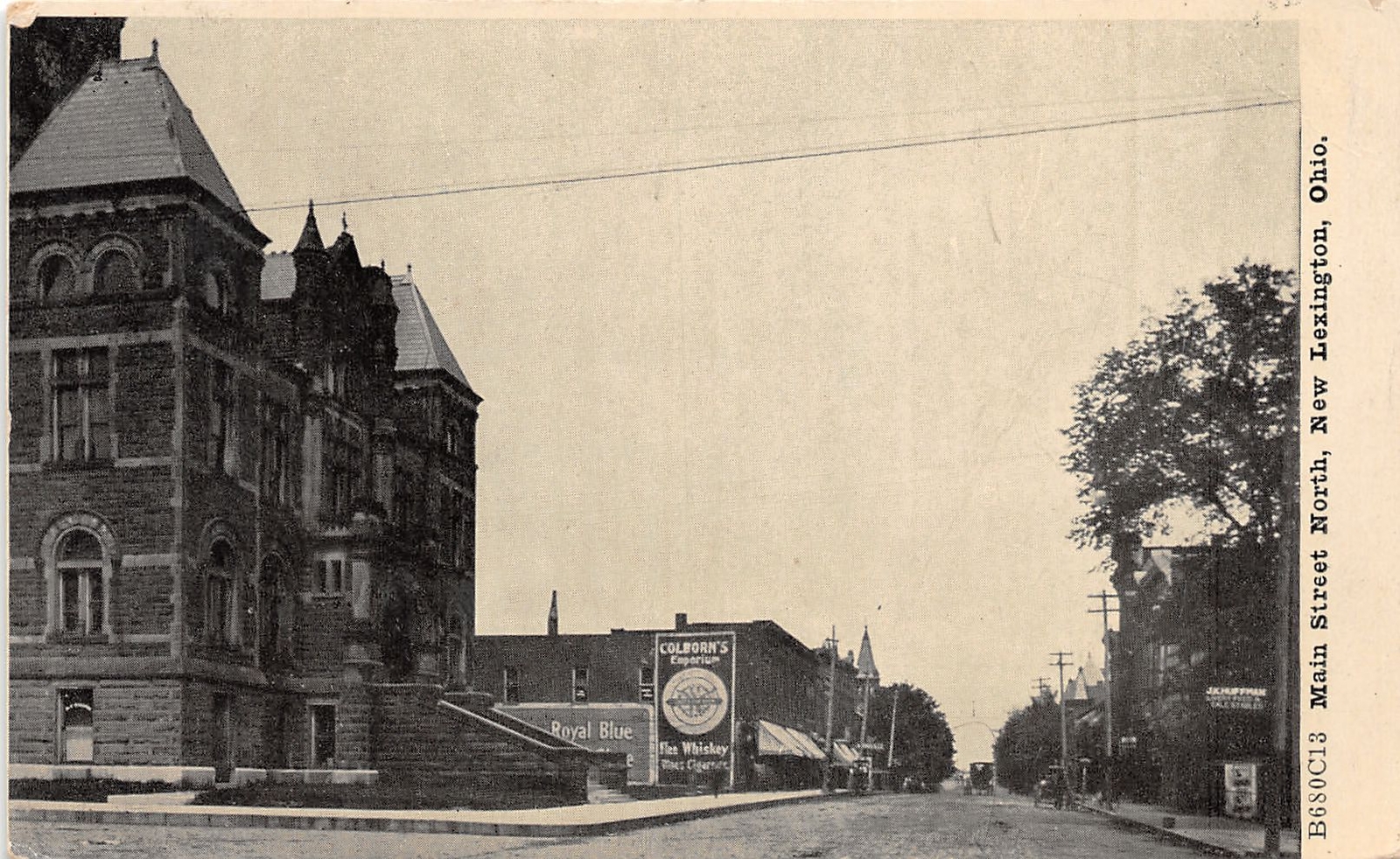 J43/ New Lexington Ohio Postcard c1910 Main Street North Stores 84