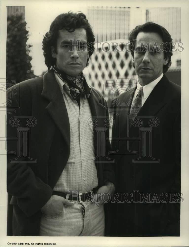 1990 Press Photo Jeffrey Meek & Christian Burgess star in \