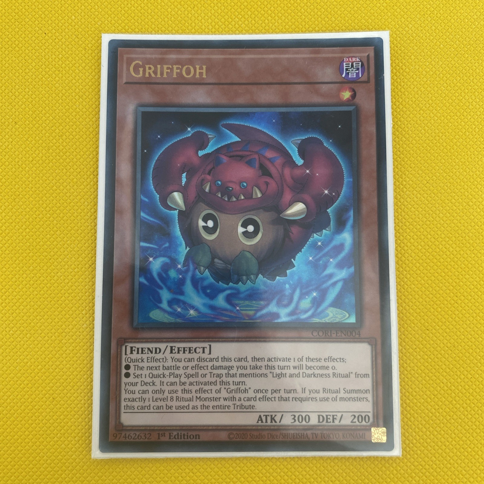CORI-EN004 - Griffoh - Secret Rare Foil - 1st Ed - Chaos Origin - Yu-Gi-Oh