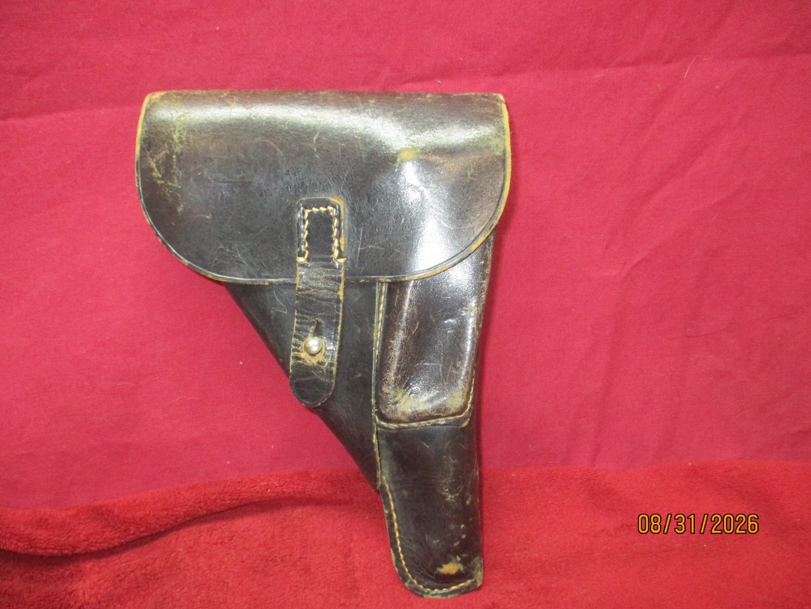 Original, EWX 1944 WW2 Leather Holster for: P38, Soft-Shell, German