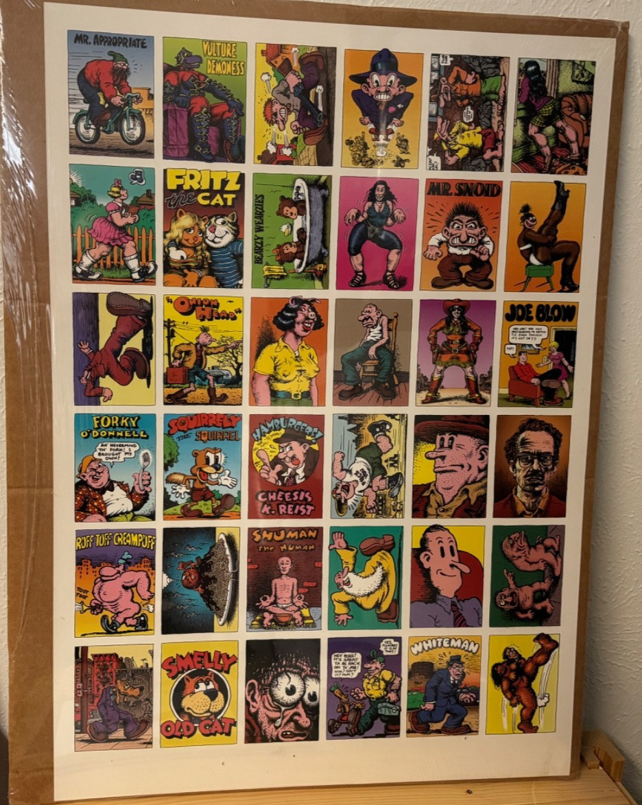 ROBERT CRUMB Uncut Sheet Of 36 Trading Cards 1996 Kitchen Sink