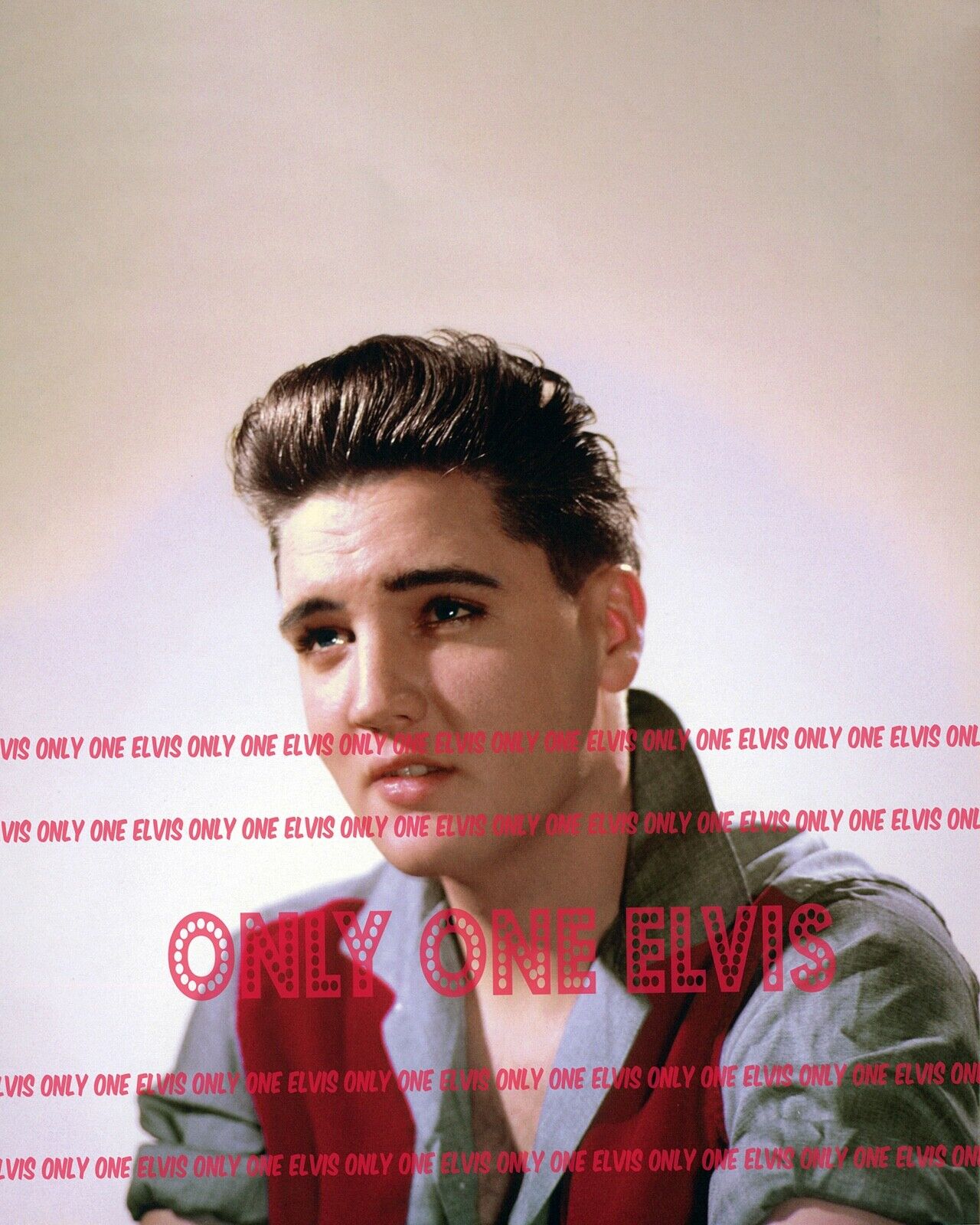 ELVIS PRESLEY 1959 8x10 Photo STUNNING RCA PUBLICITY IMAGE FRANKFURT GERMANY 04
