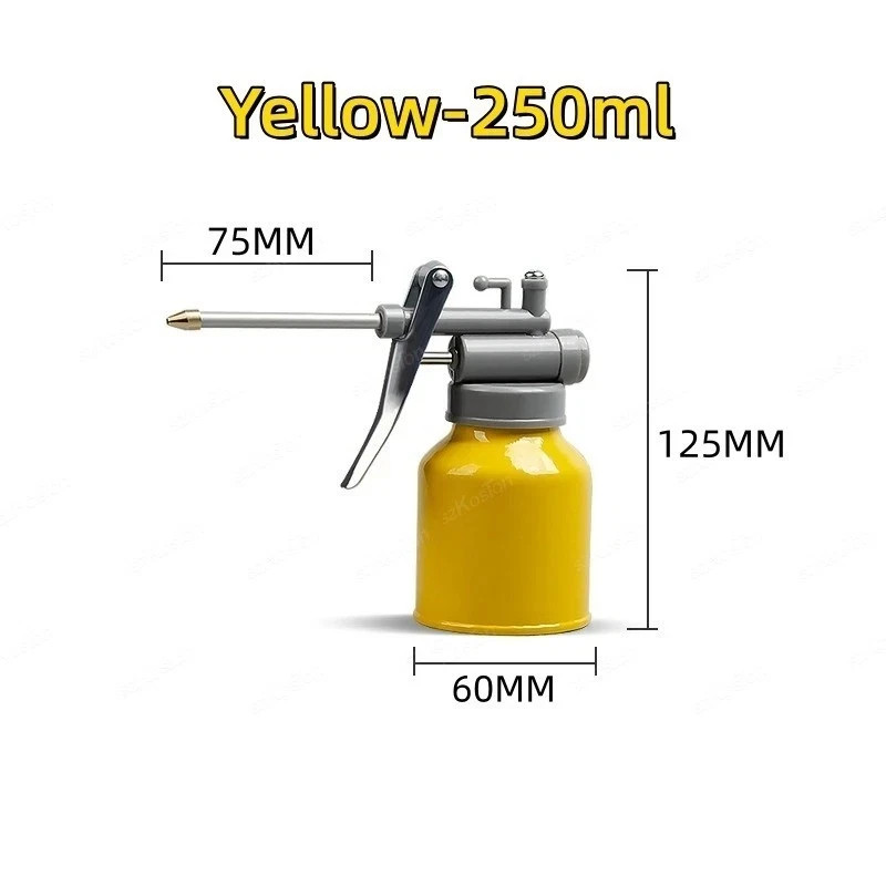 Hand Pump Oiler Can Professional Level 8oz Capacity with Metal Long Flex Spout Hand Pump Oiler Can Professional Level 8oz Capacity with Metal Long Flex Spout