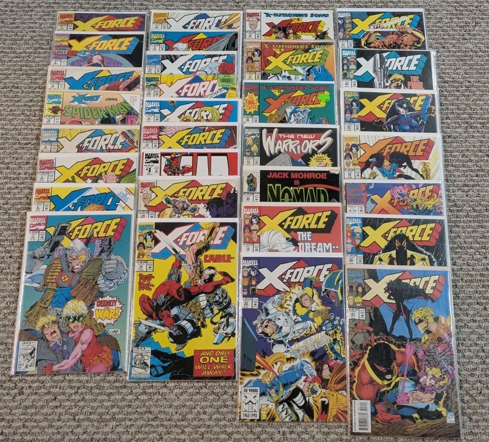 Marvel Comics X-FORCE VOL. 1 (1991) Comic Lot Full Run #1-50 + Cable #1-20 Marvel Comics X-FORCE VOL. 1 (1991) Comic Lot Full Run #1-50 + Cable #1-20