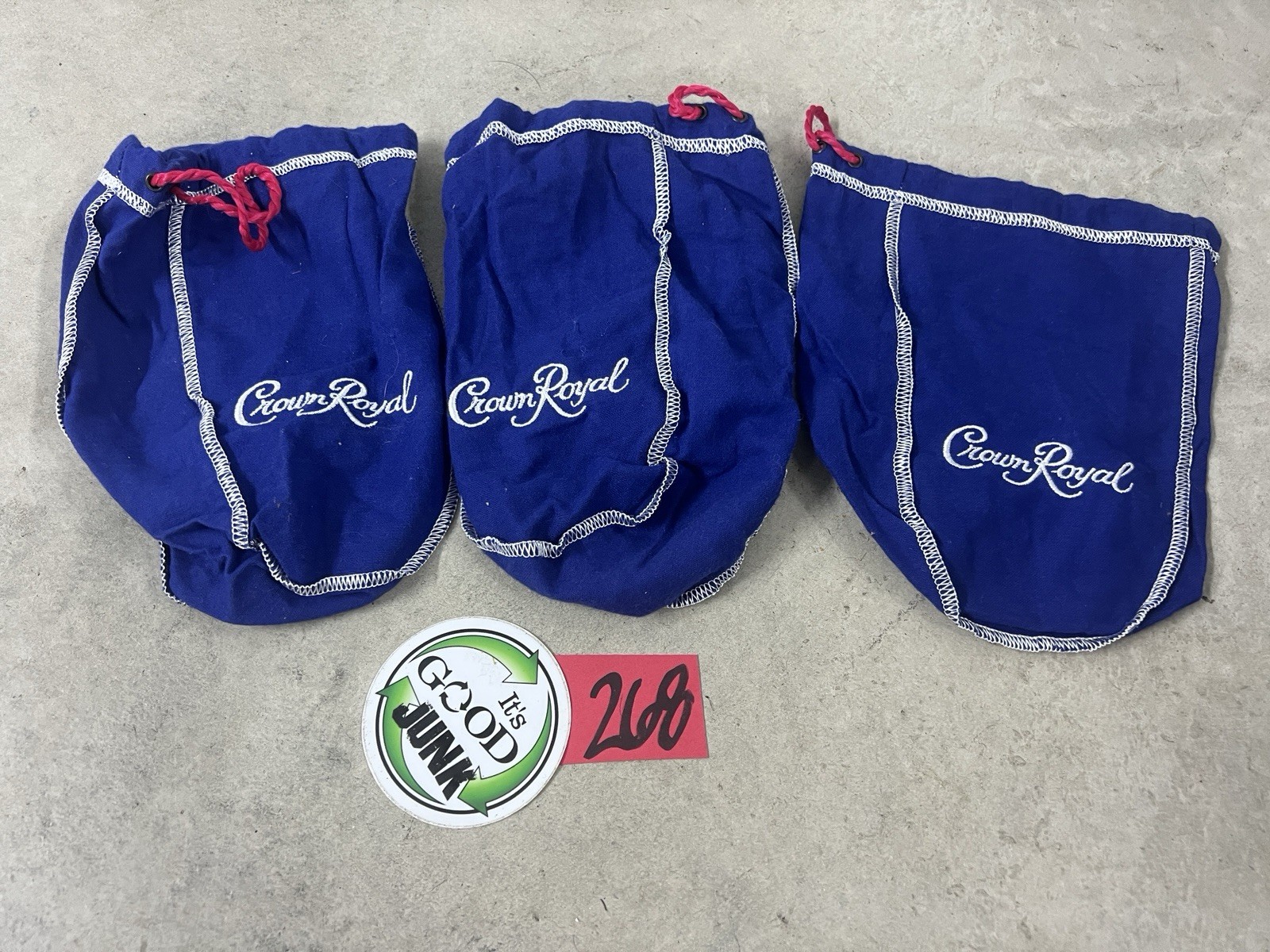 Lot Of 3 Crown Royal 9” Bags Blue Texas Mesquite No Star