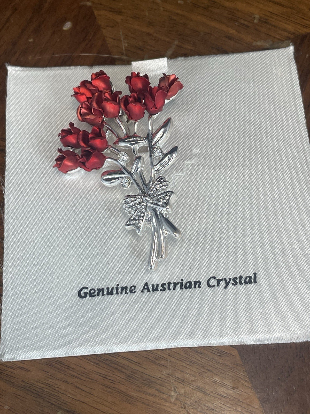 Dozen Roses Red Spray Roses Bouquet Brooch Pin  Australia
