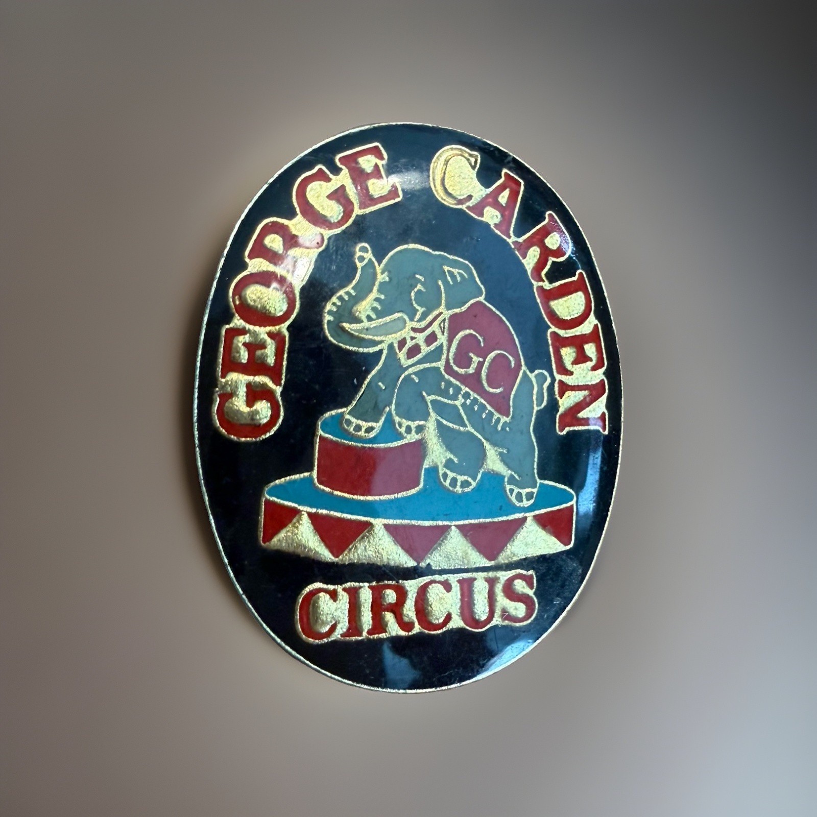 Vintage George Carden Circus Elephant Enamel Lapel Pin 