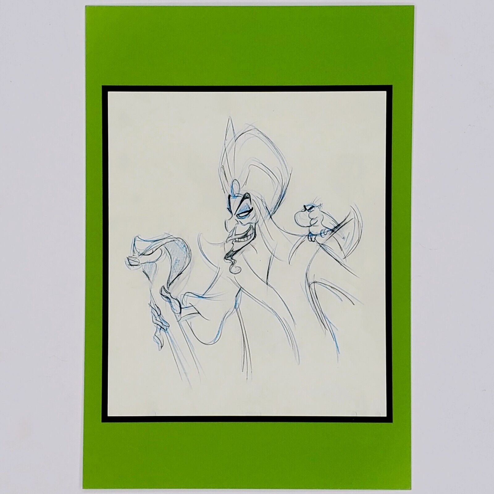 Jafar Iago Postcard Aladdin Disney Villains Concept Art Parrot Animation Drawing