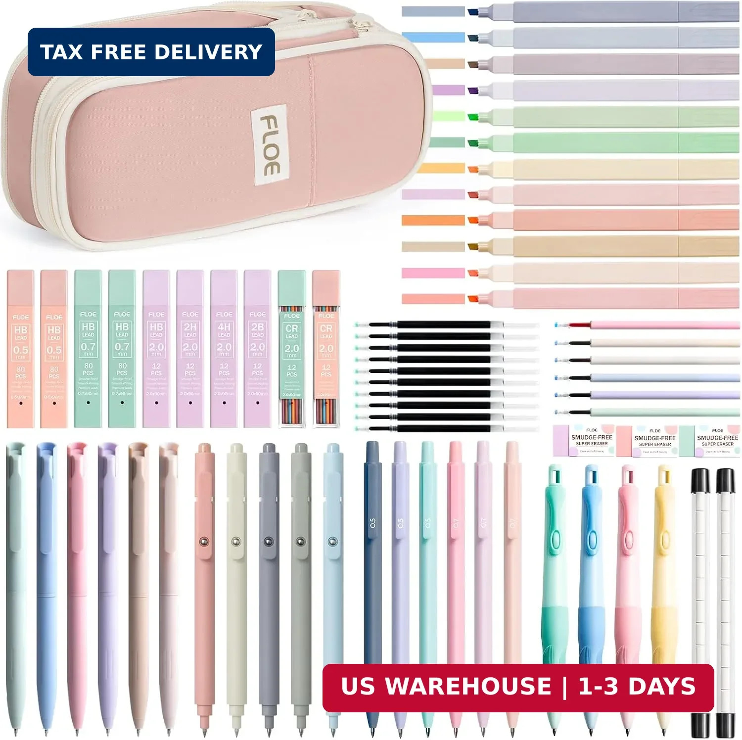65PCS Aesthetic School Supplies Back to School Supplies Cute Stationary Set