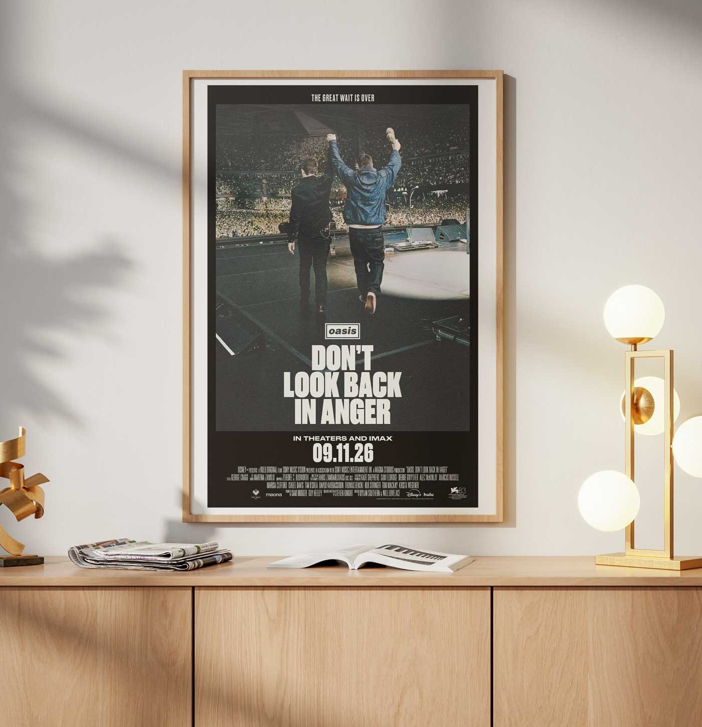 Oasis - Don't Look Back In Anger 2026 - Live '25 - Cinema Poster Poster A3