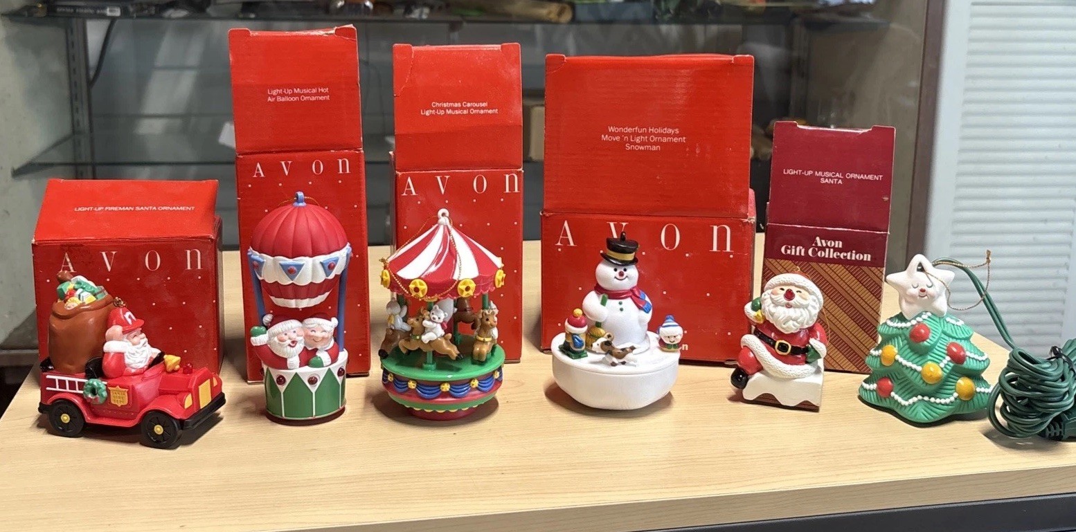 Vintage Light-up & Musical Avon Ornaments 1980’s-1990’s New & Used/ Untested