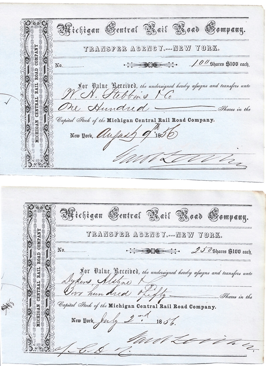JACOB LITTLE – “Great Bear of Wall Street” Tycoon, RR Stock Signed 1856