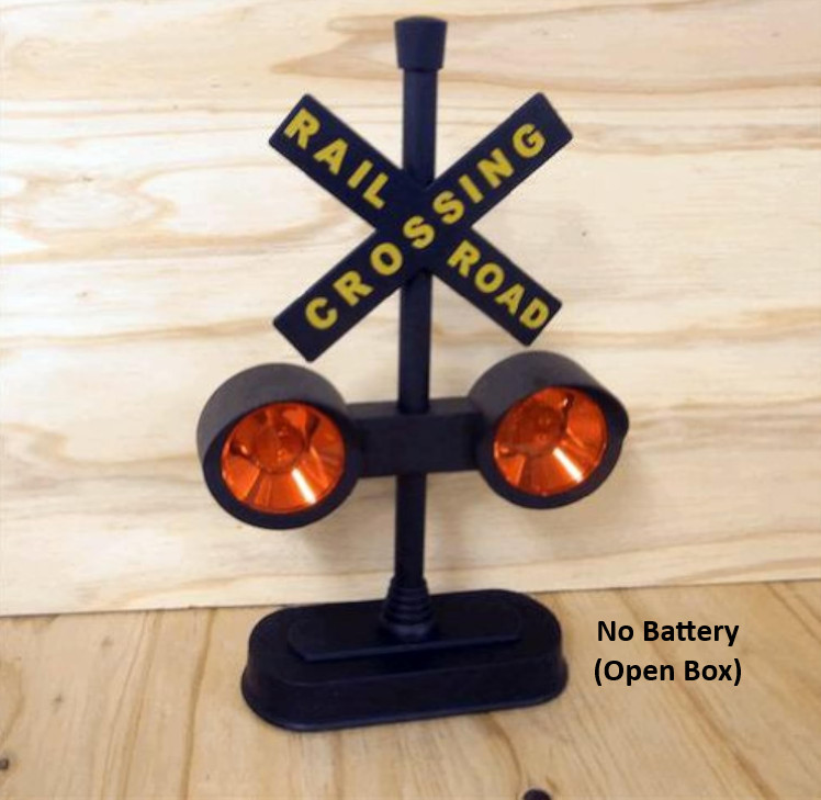 15887 Railroad Train / Track Crossing Sign with Flashing Lights and Sounds