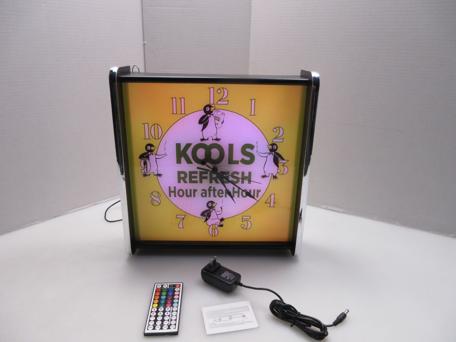 Kools Refresh LED light up Advertising wall clock Brand New