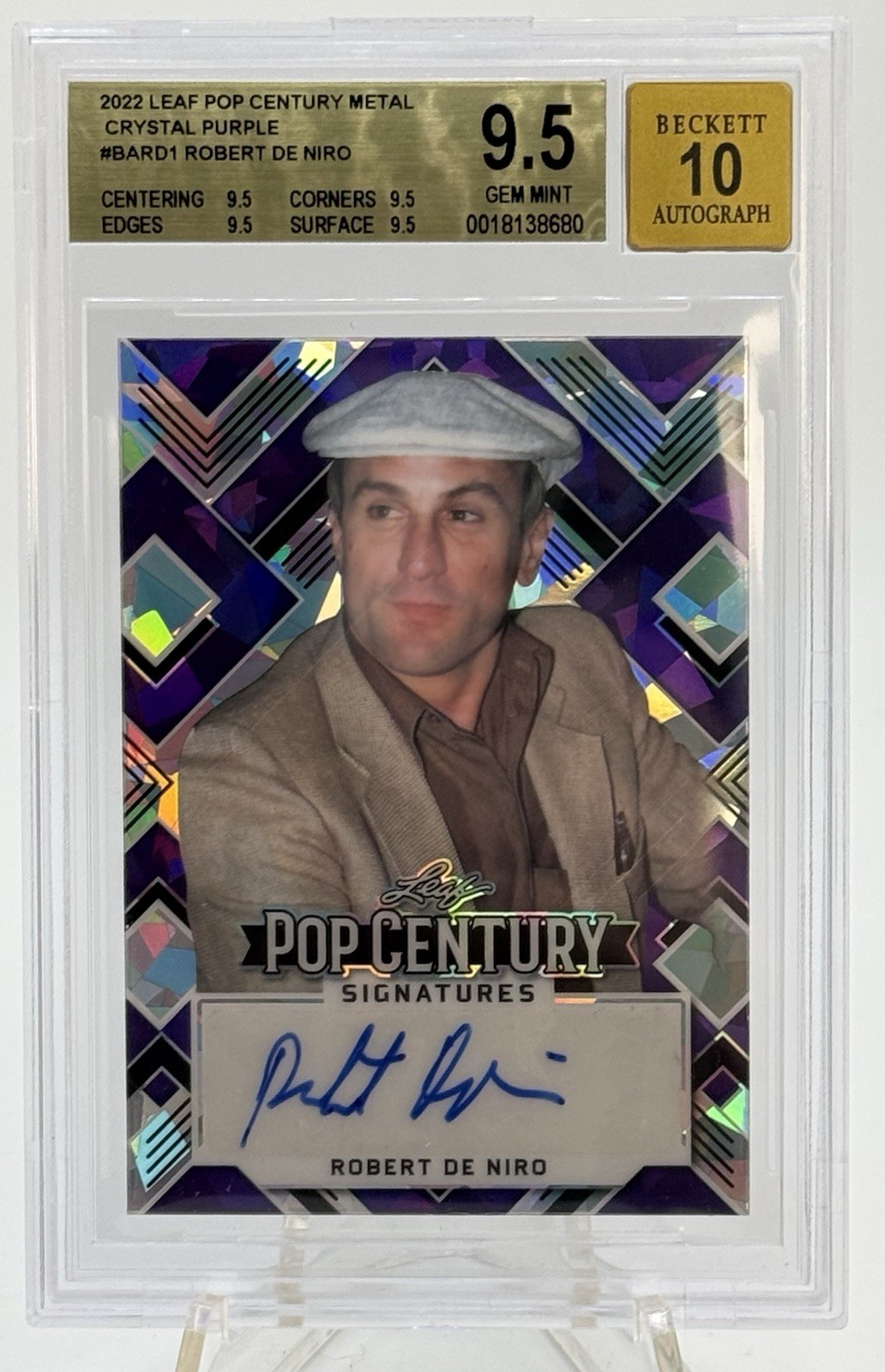 2022 Leaf Pop Century ROBERT DE NIRO AUTO #/10  BGS 9.5 / Auto 10 RARE