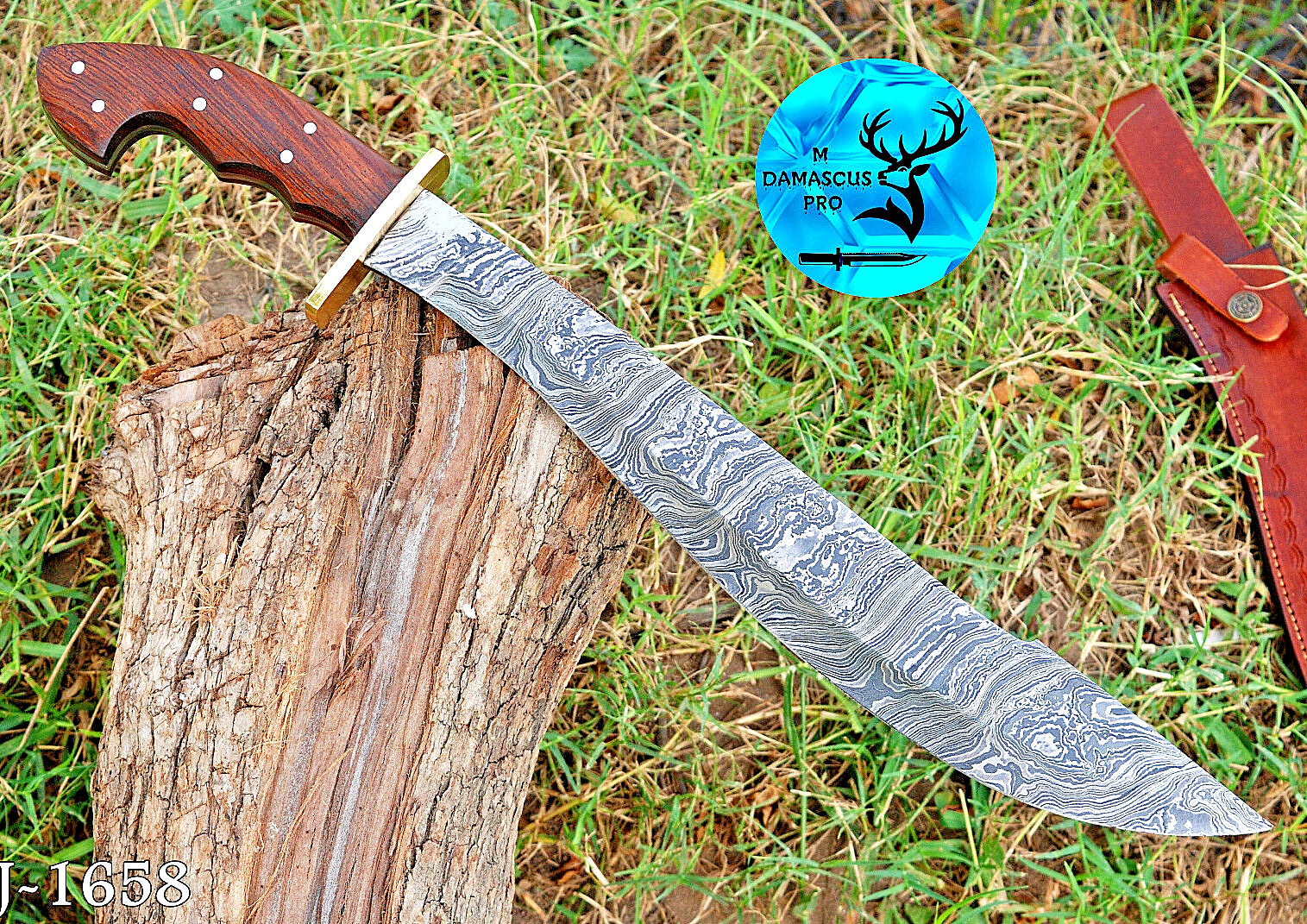 HandMade Sword - Blade Hand Forged 512Layers Damascus Steel Hardness 55HRC 1658