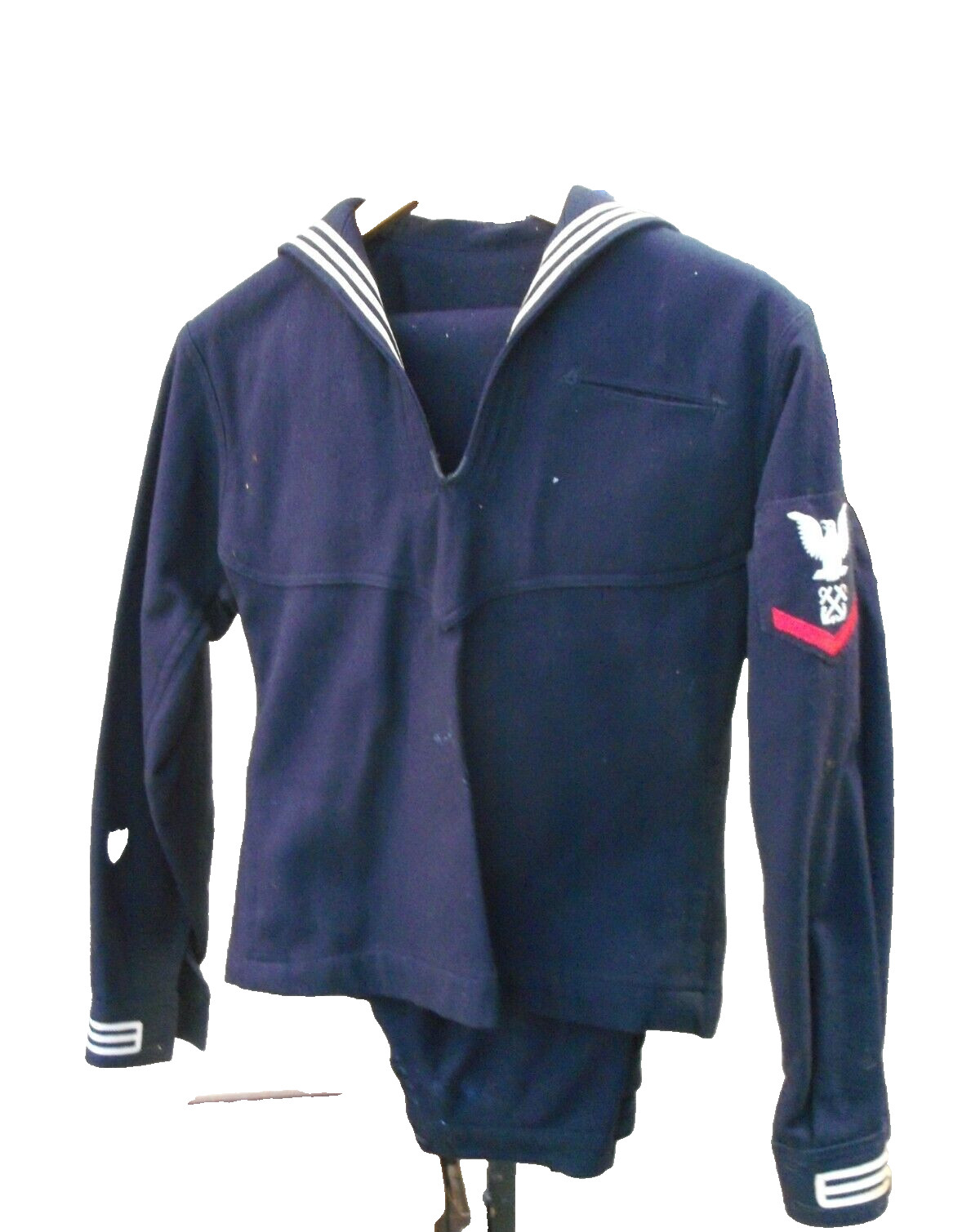 VTG 1960s US NAVY MEN'S WOOL MEN'S SERVICE DRESS BLUE CRACKER JACK UNIFORM SET
