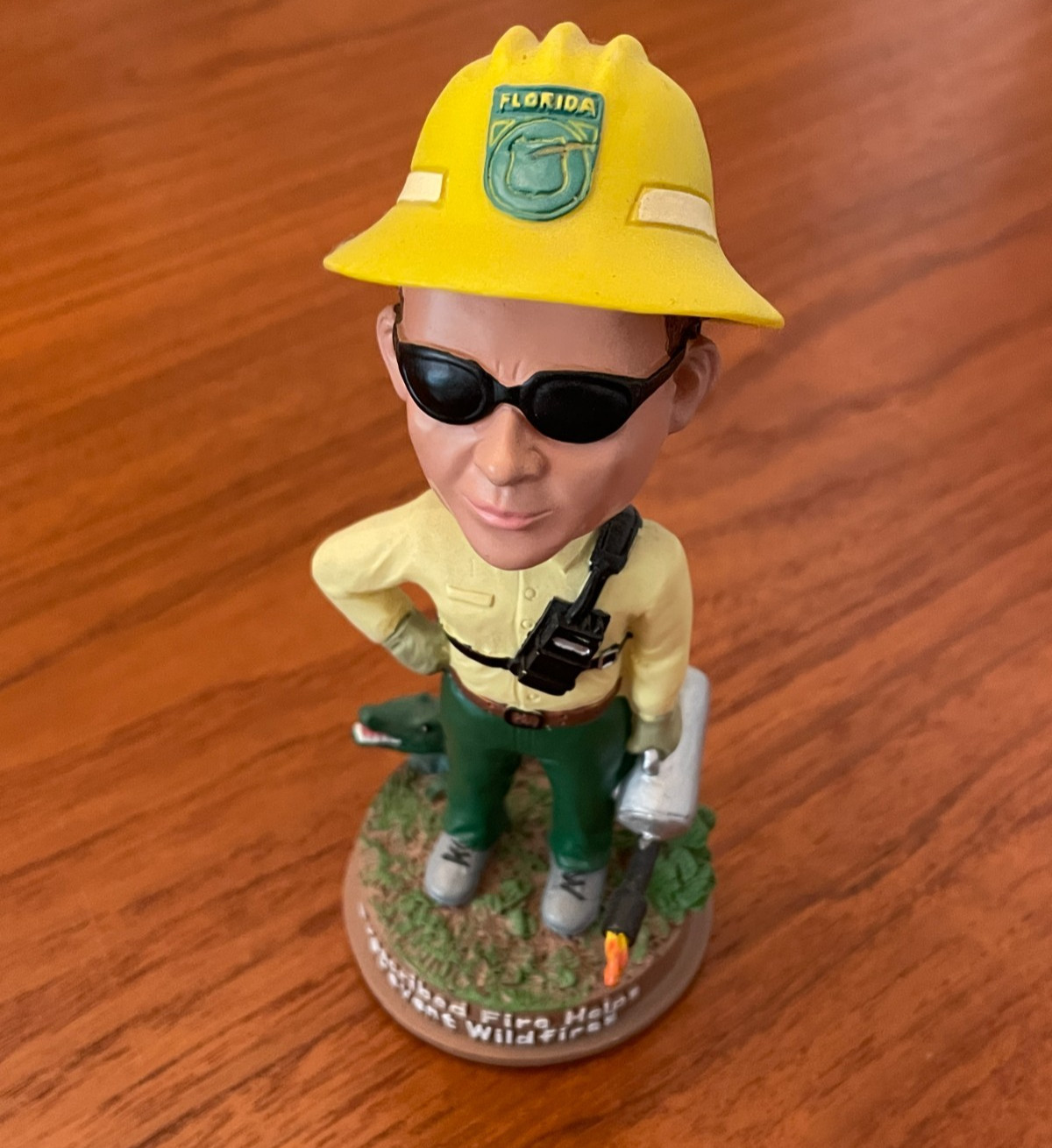 Firefighter bobblehead Florida Division of Forestry prescribed fire alligator