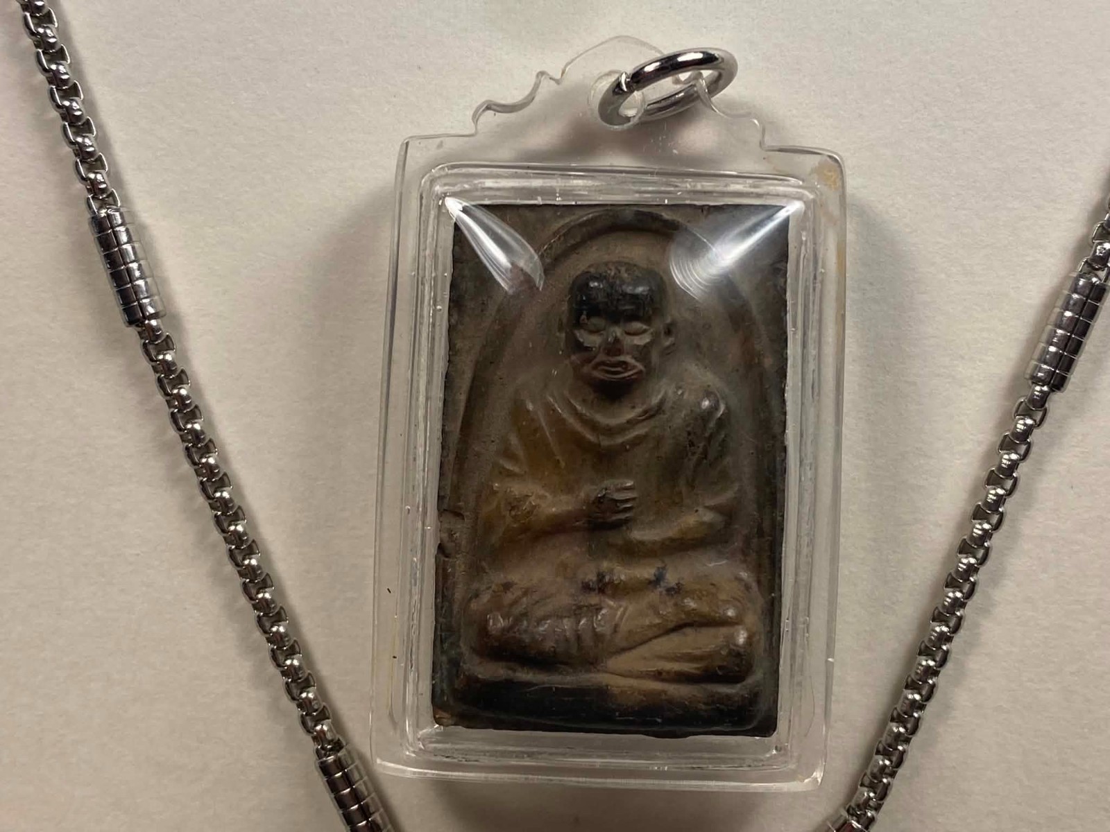 Old Thai Sitting Buddha Amulet with a New 24