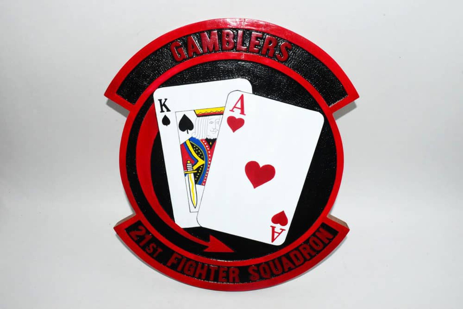 21st Fighter Squadron Gamblers Plaque,14\