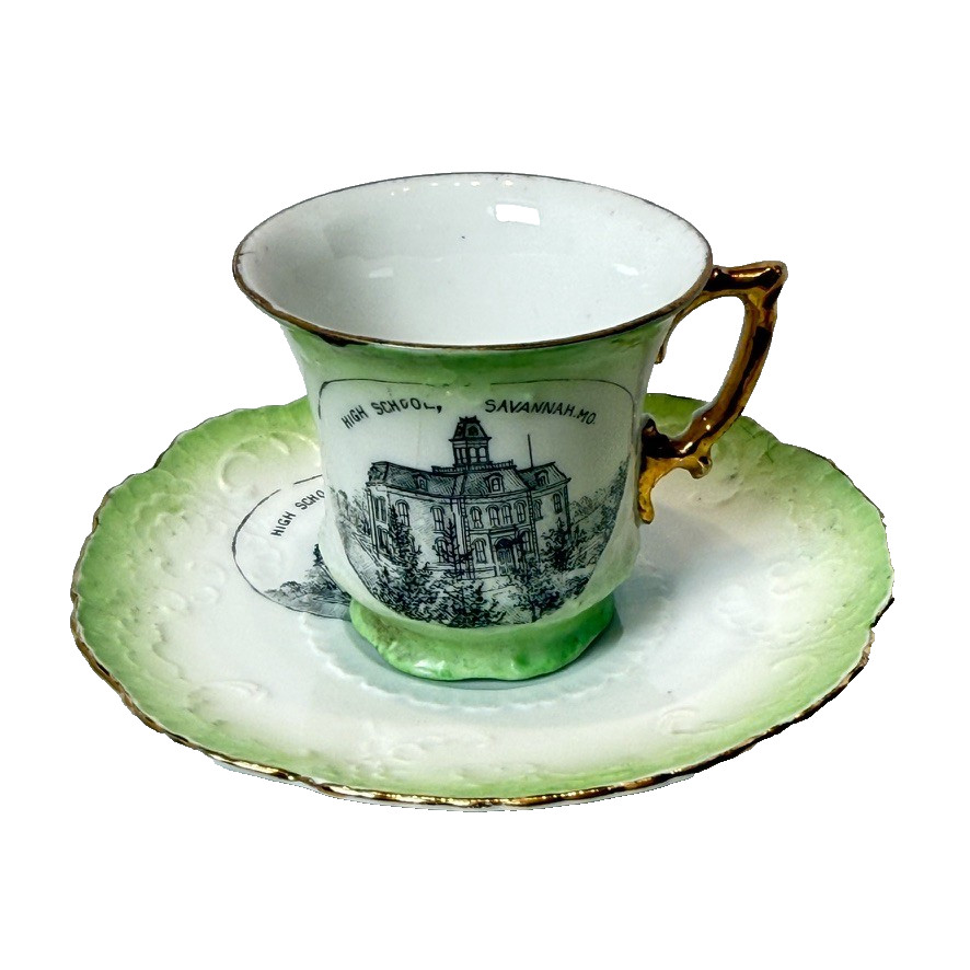 SAVANNAH MO High School  MISSOURI ANTIQUE Souvenir CHINA TRINKET TEA CUP