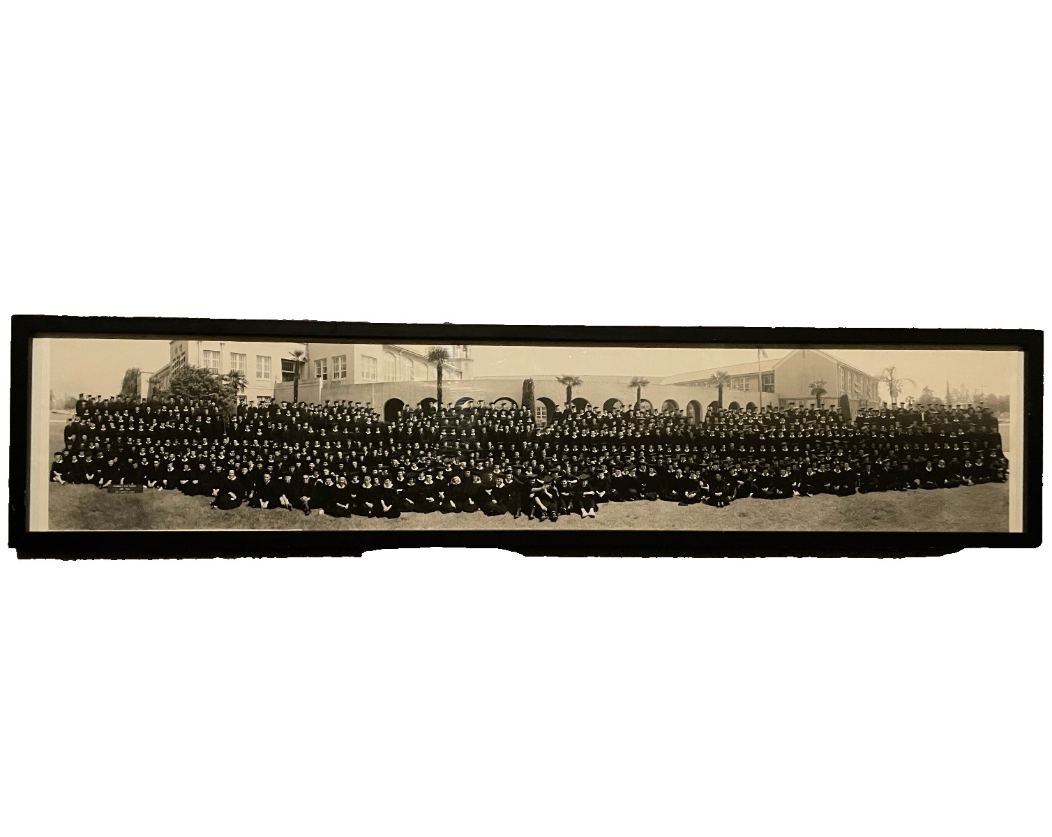 Vintage Glendale California High School Panoramic Photo Cap & Gown Class of 1963