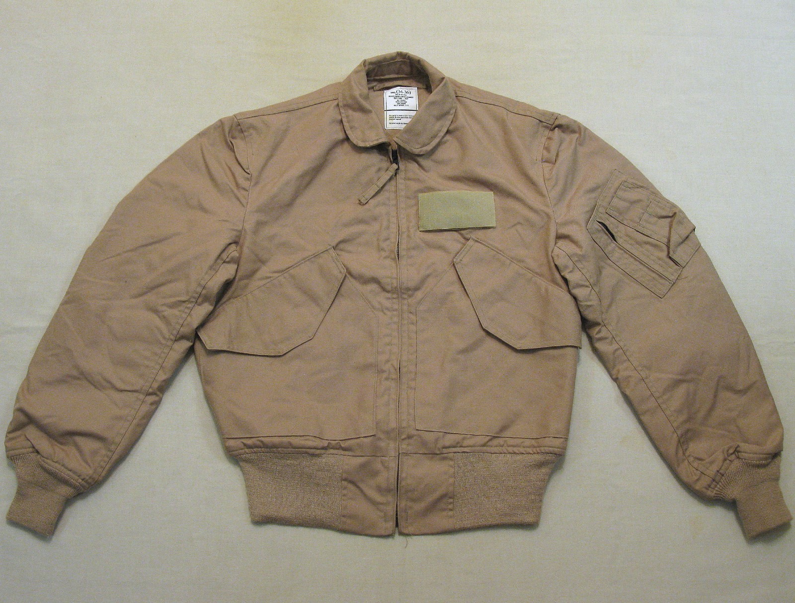 USAF USN CWU-36/P Tan Aramid Flight Jacket Small Original Military NOS MINT COND