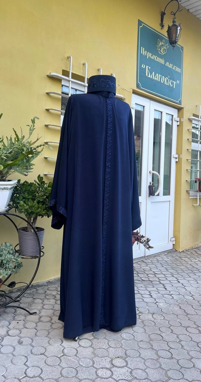 Orthodox set: ryassas and skufia with embroidery
