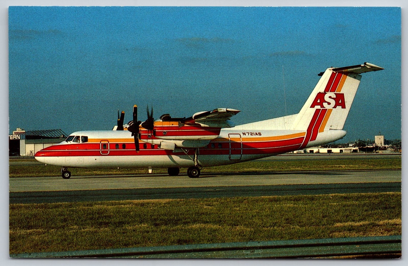 Atlantic Southeast Airlines DeHavilland Dash 7-102 N721AS Postcard PC097