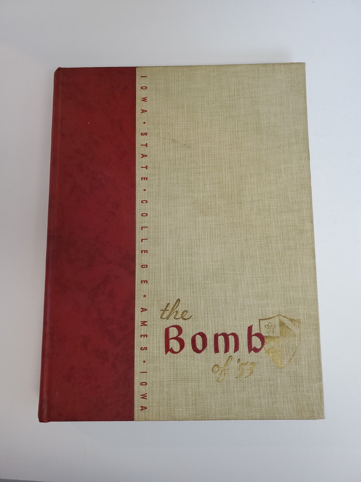 Iowa State College 1953 Hardcover Yearbook Annual The Bomb Vintage ISU Ames Iowa