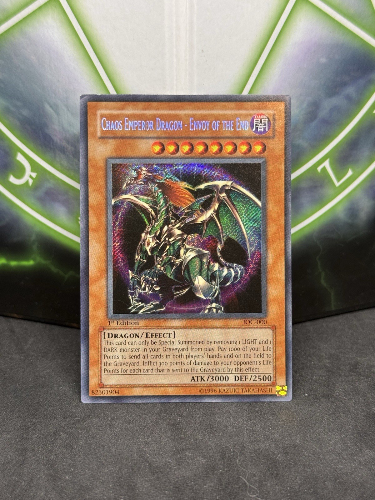 Yugioh Chaos Emperor Dragon - Envoy of the End IOC-000 1st Ed Secret Rare LP