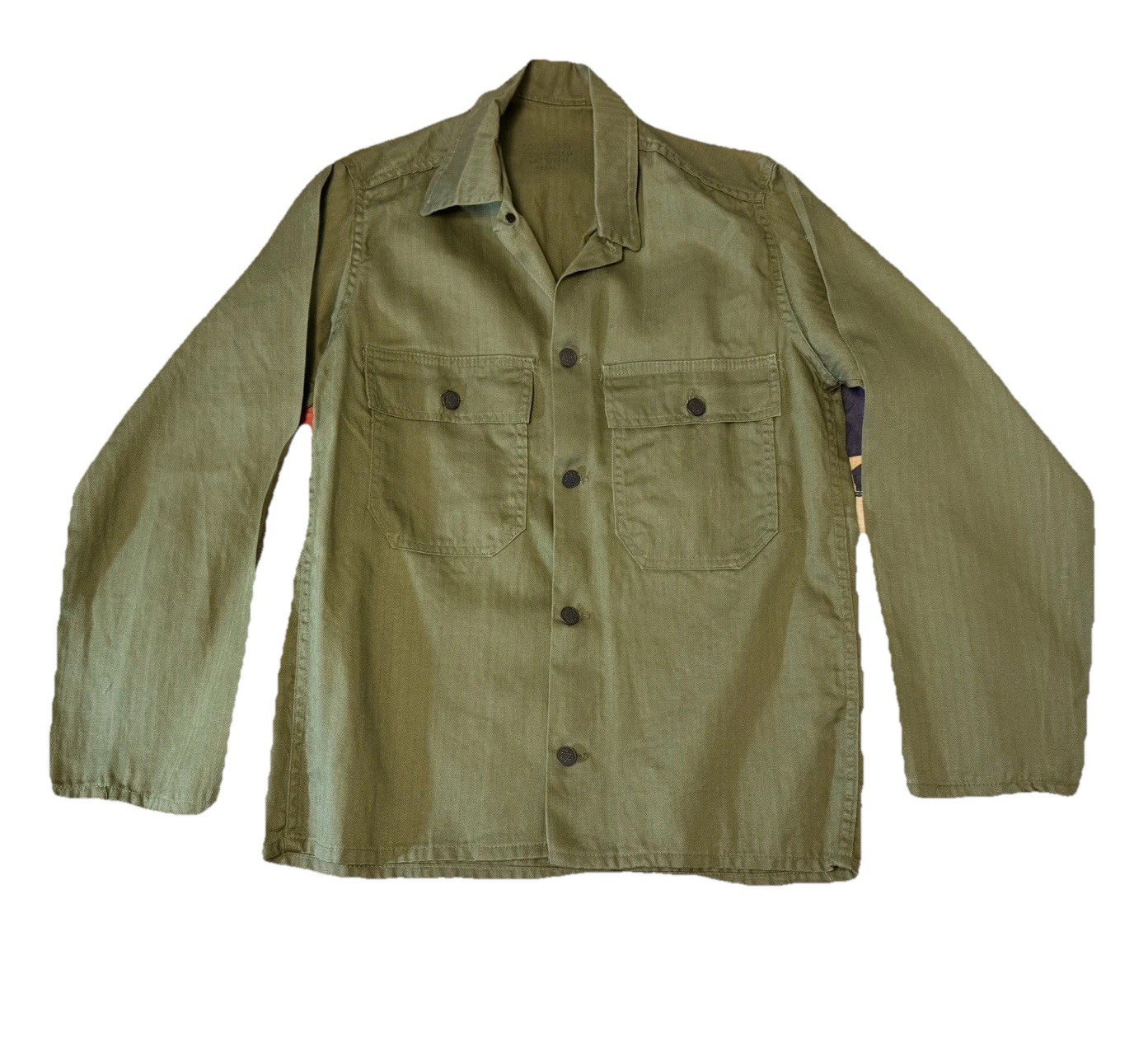 Vtg NOS WW2 HBT Army Jacket Military 1940s 13 Star Button Deadstock Size Small