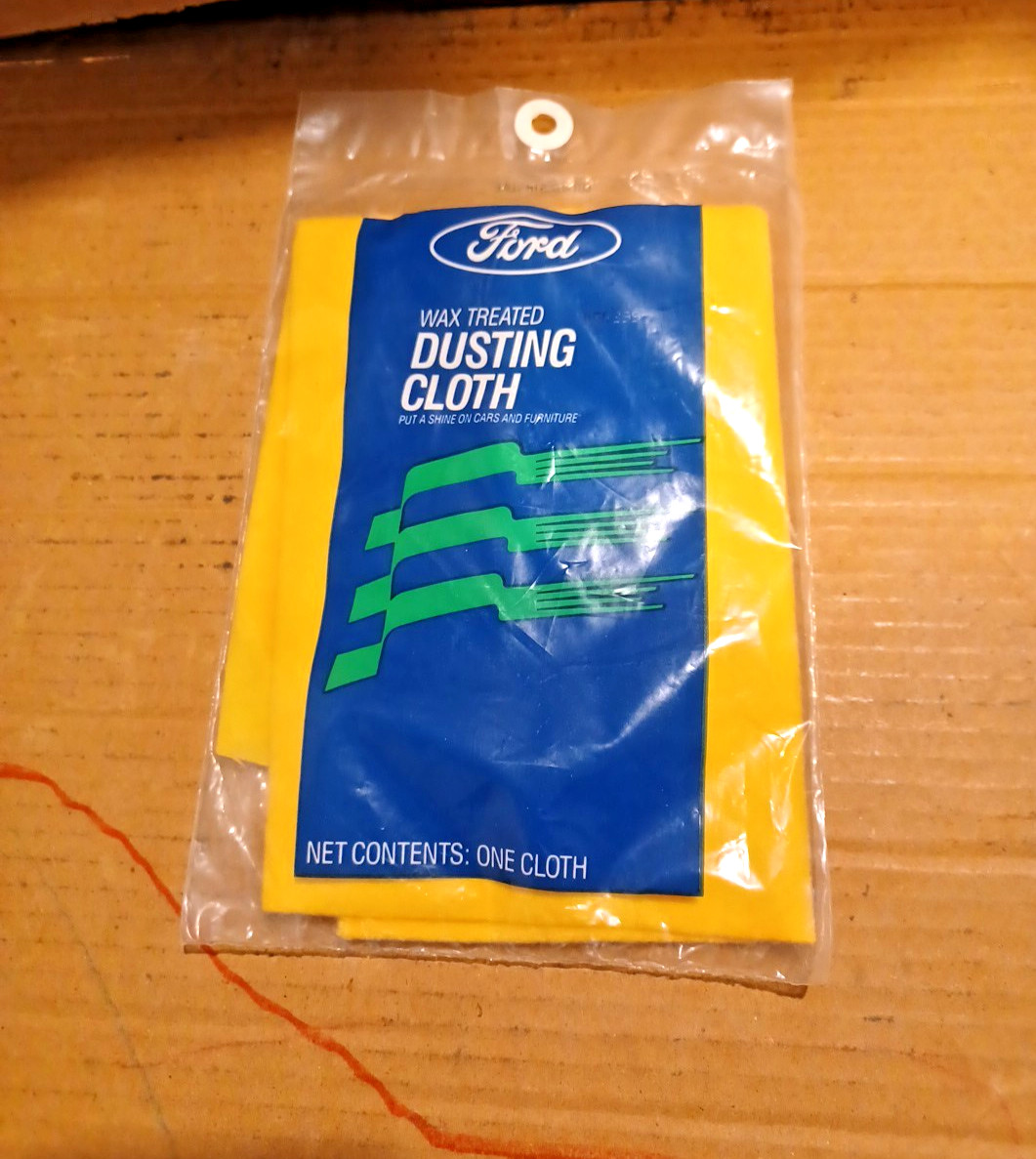 NEW Vintage 1986 Ford Wax Treated Dusting Cloth - Sealed Package