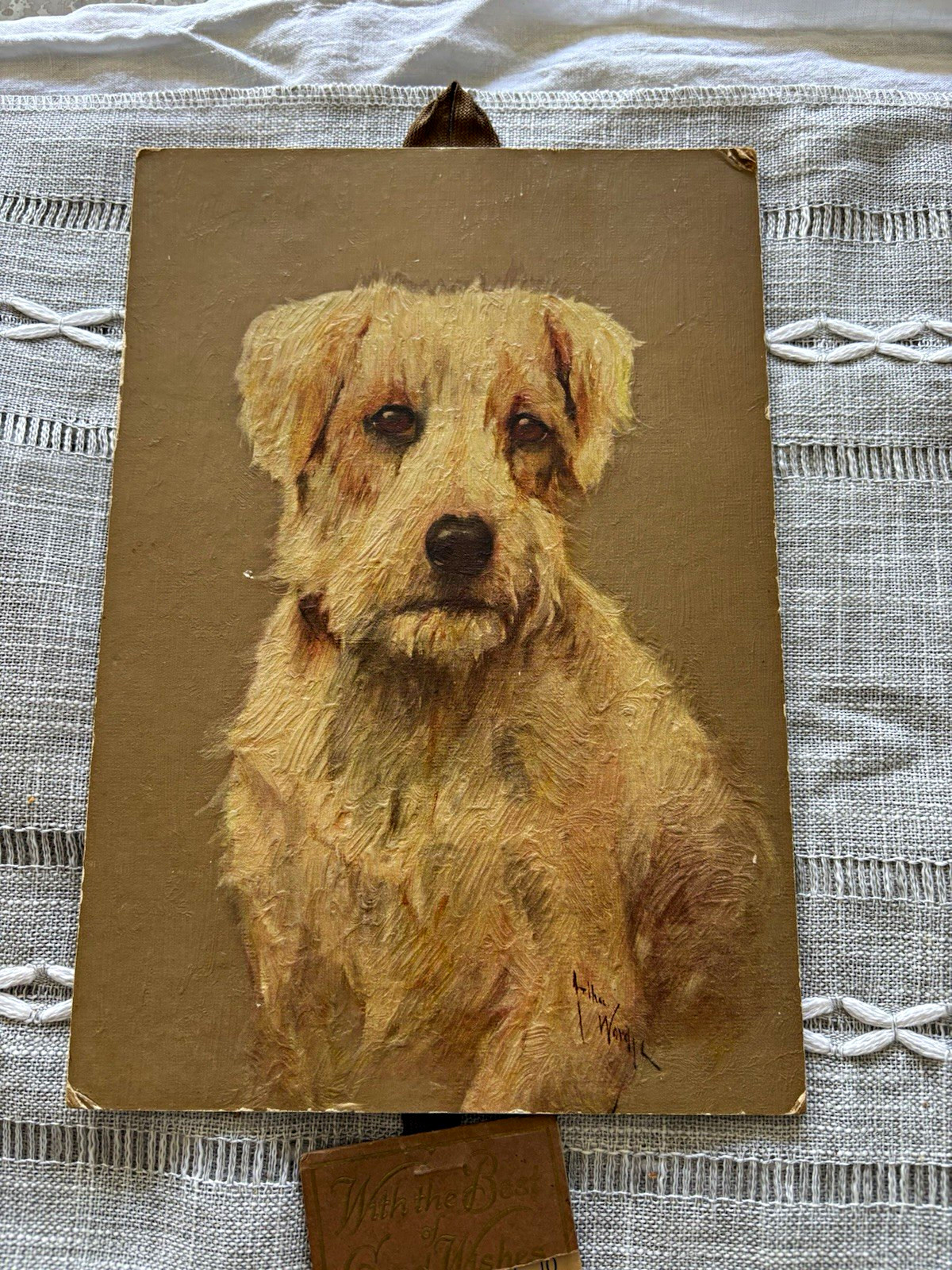 Dr. A. W. Chase Company 1931 Dog Illustrated Advertising Calendar Brown/Beige