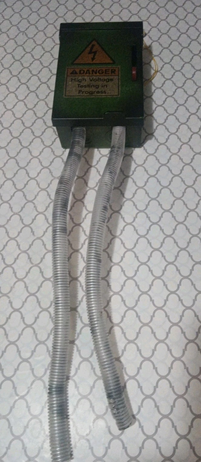 Prop Danger Utility Box with Sound Lights and Writhing Cables - Works Perfectly