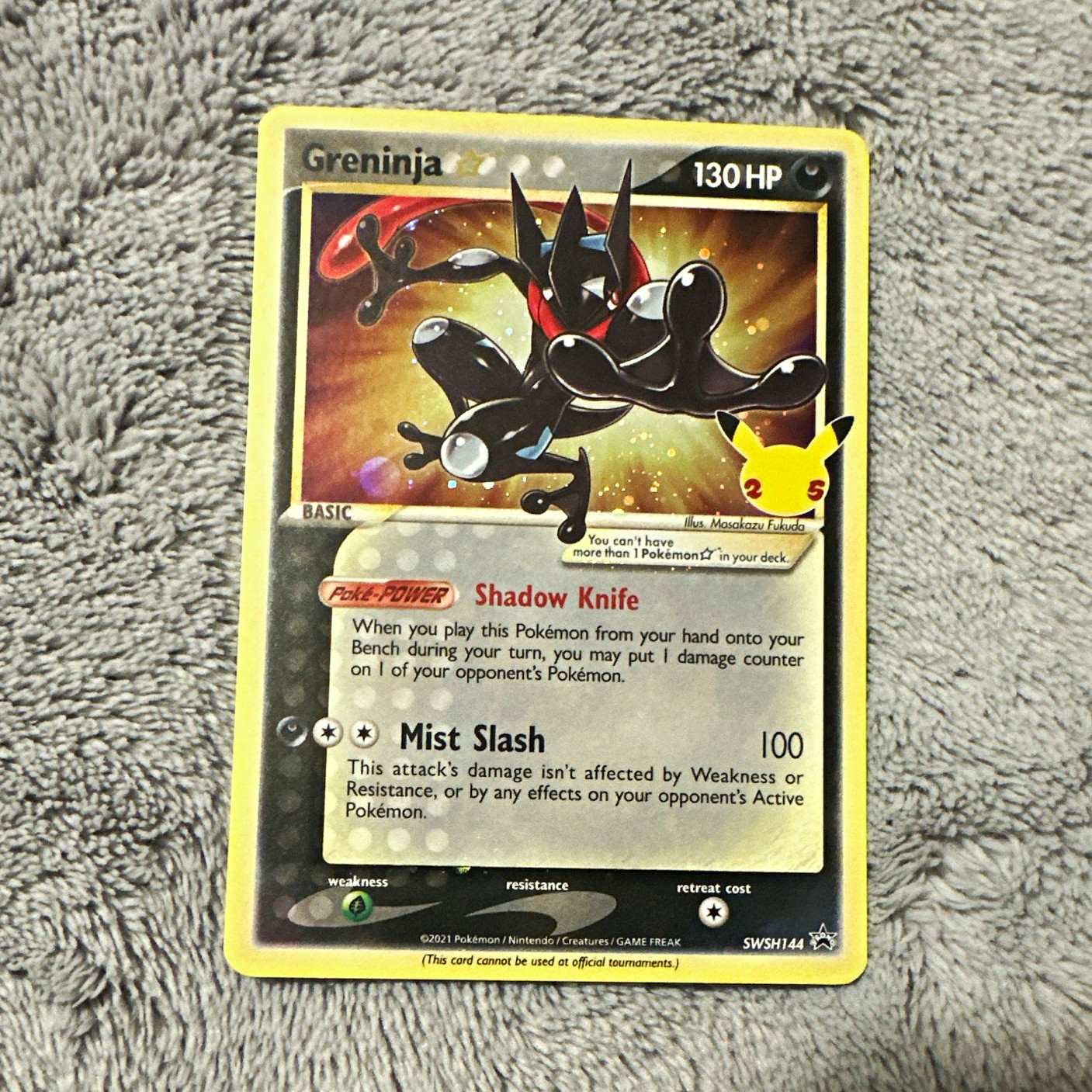 Pokemon TCG Greninja SWSH144 Promo Holo English 2021 130 HP Card