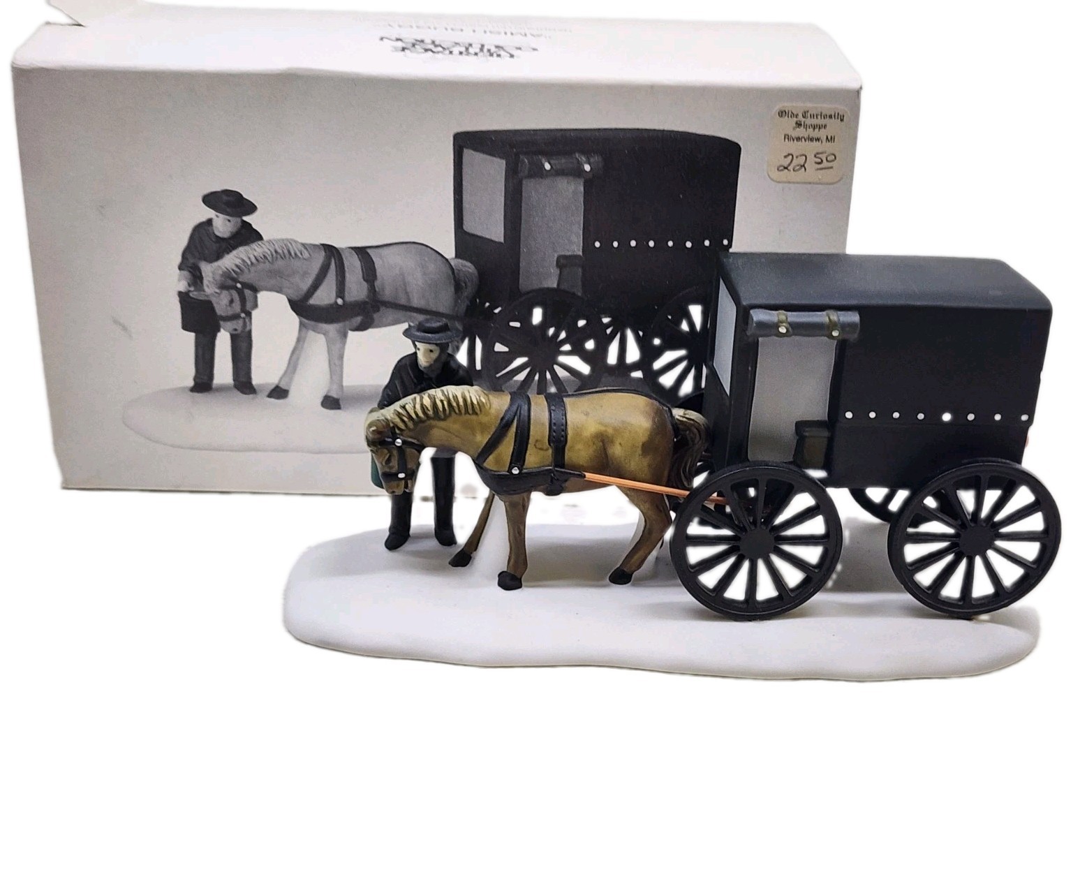 VTG 1989 Department 56 Heritage Village Amish Buggy Porcelain Accessory Retired